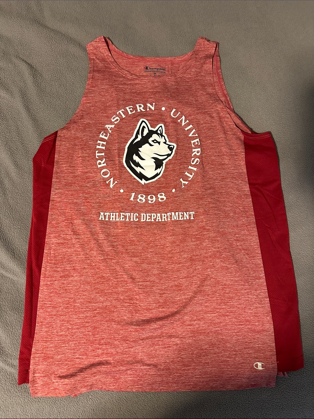 Northeastern University Champion Red Huskies Athletic Sleeveless Tank